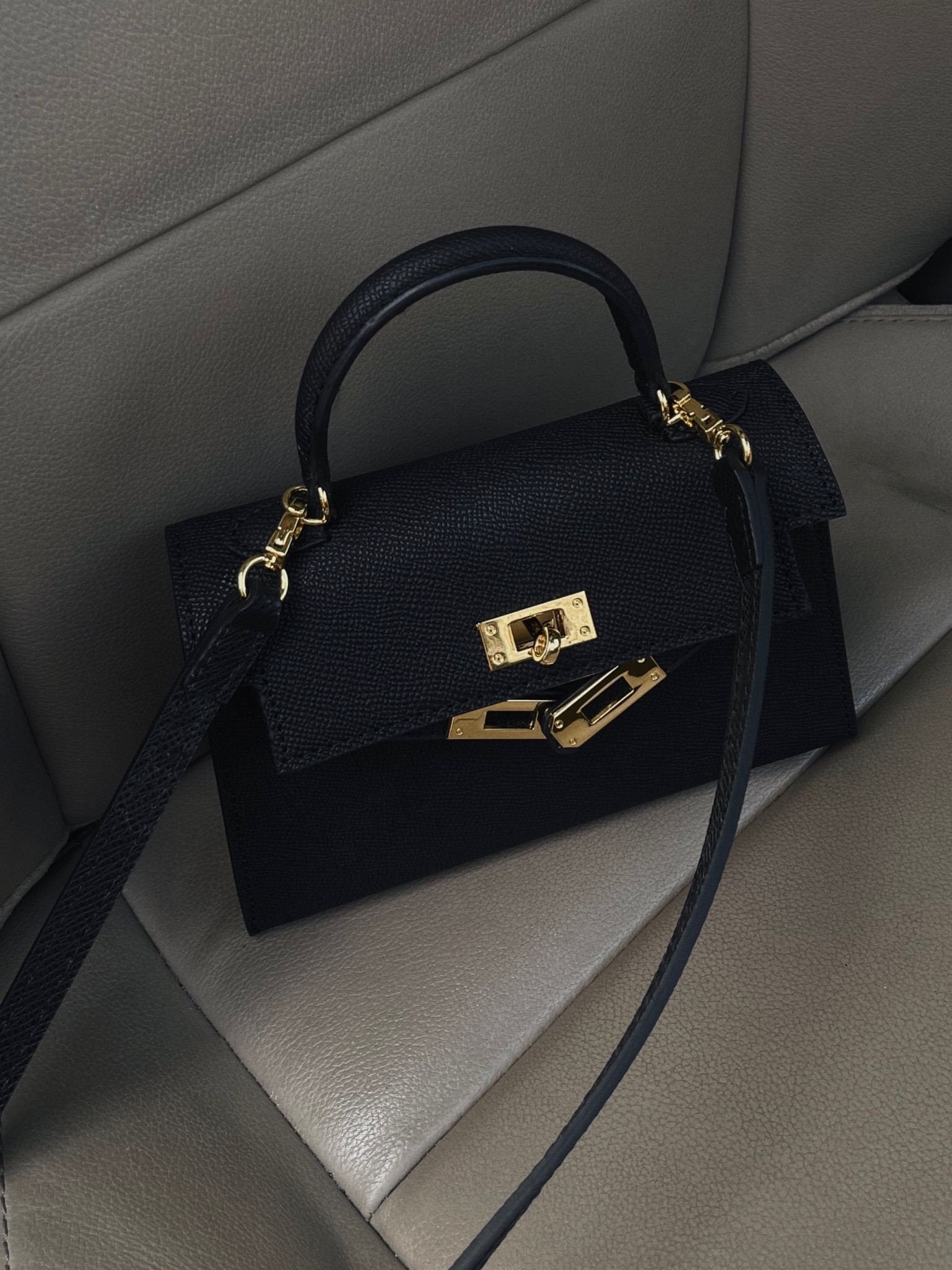 Black and gold mini bag 