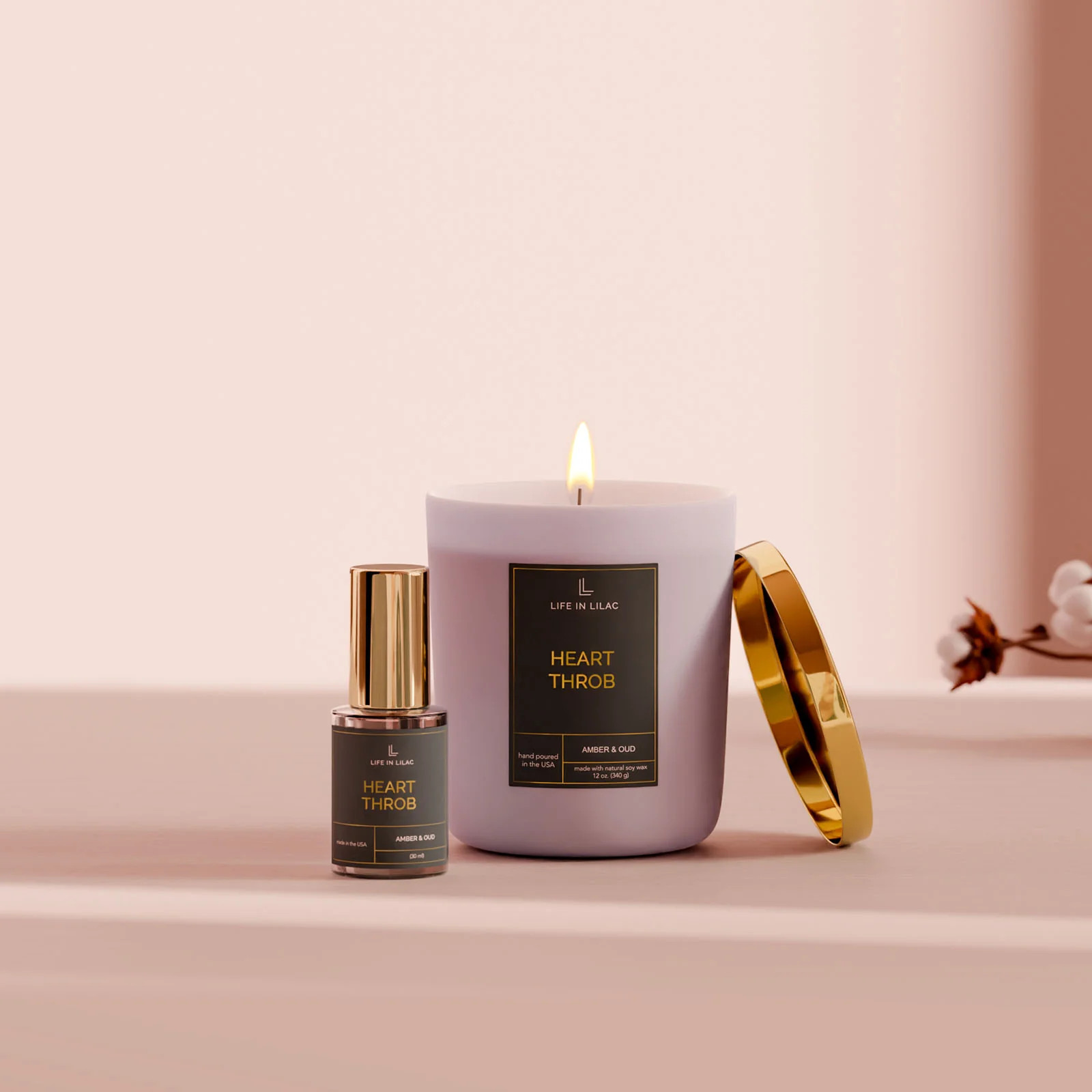 Heart Throb Candle + Home Fragrance Bundle | Life In Lilac