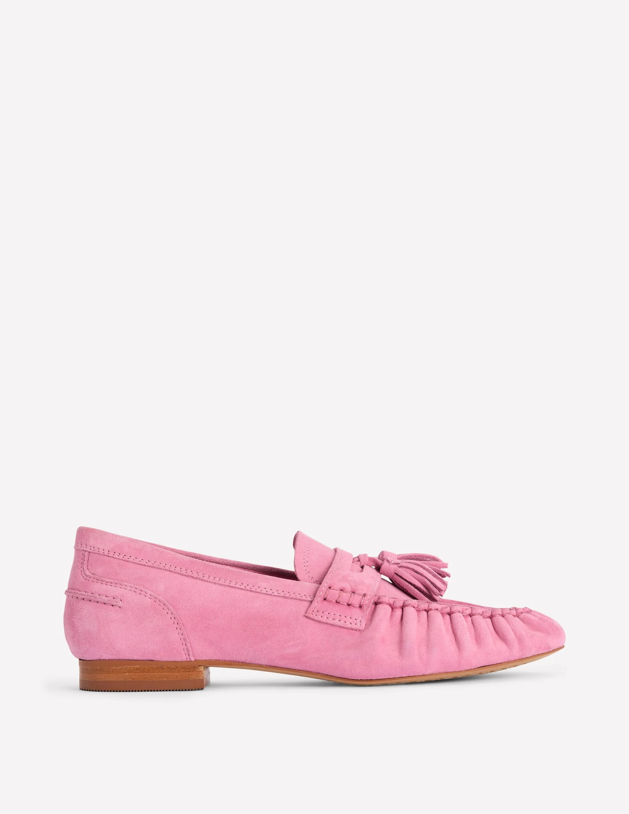 Soft Ruched Loafers-Pink Parfait | Boden (US)
