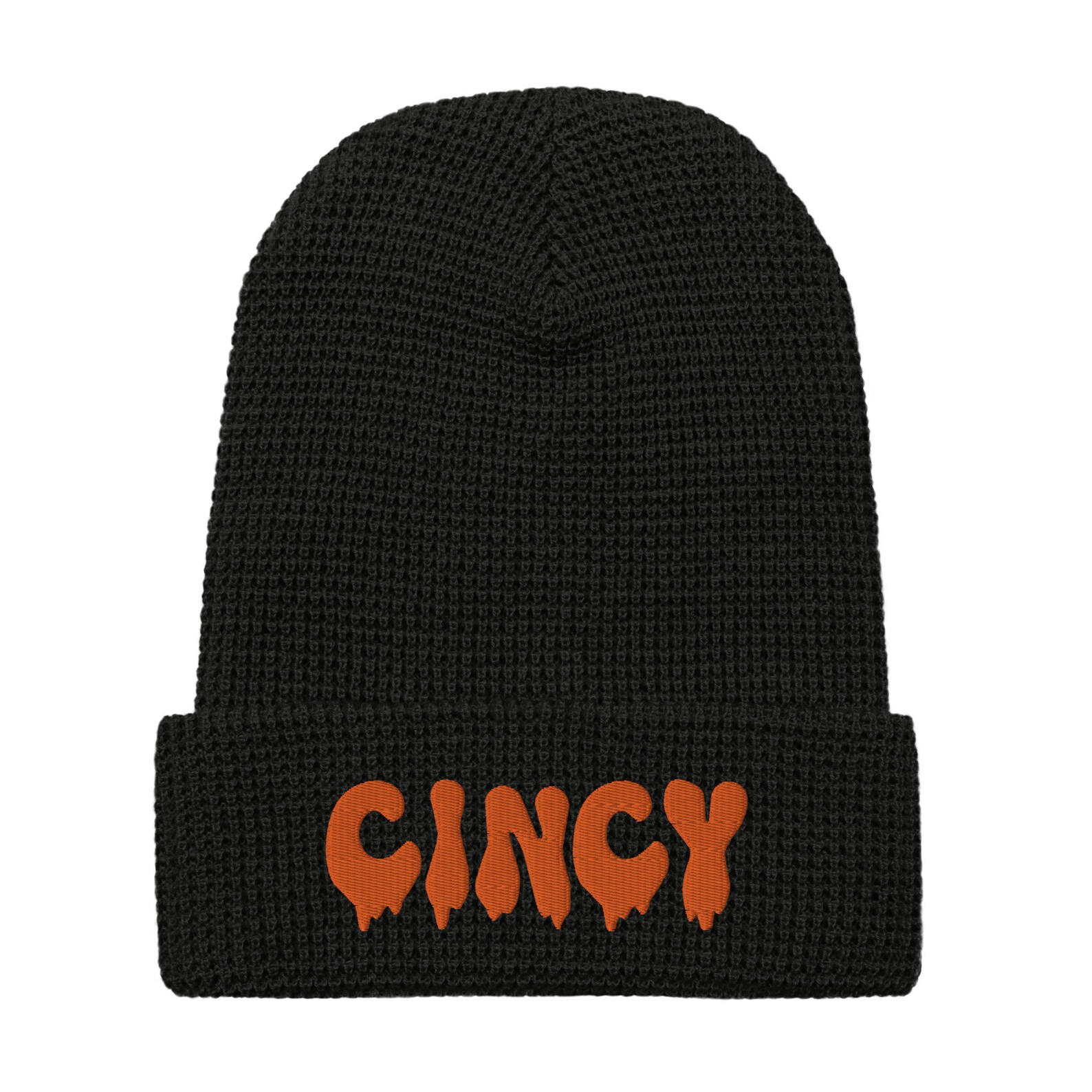 Cincinnati Cincy Melting Dripping Waffle Beanie - Etsy | Etsy (US)