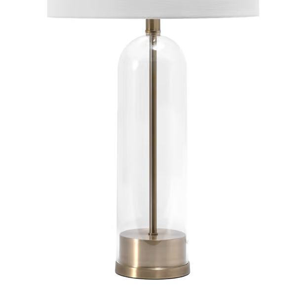Gold 28-inch Tubular Glass Table Lamp | Rugs USA