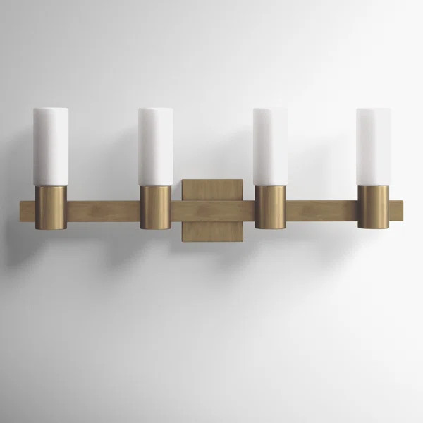 Tremper 4-Light Dimmable Natural Aged Brass Vanity Light | Wayfair North America