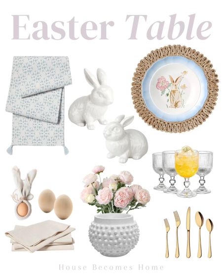 Easter table scape! 

#LTKfamily #LTKhome #LTKSeasonal