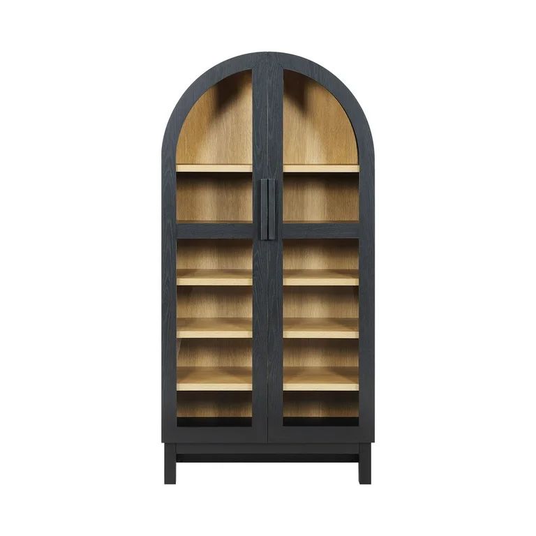 Better Homes & Gardens Juliet Solid Wood Frame Arc Cabinet, Black Finish | Walmart (US)