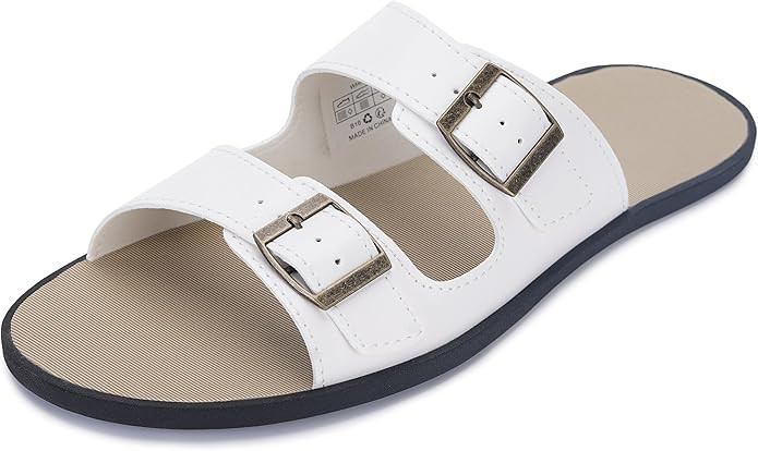 WHITIN Women's Wide Barefoot Sandals | Minimalist Effortless Flat Slides | Flexi Adjustable | Amazon (US)