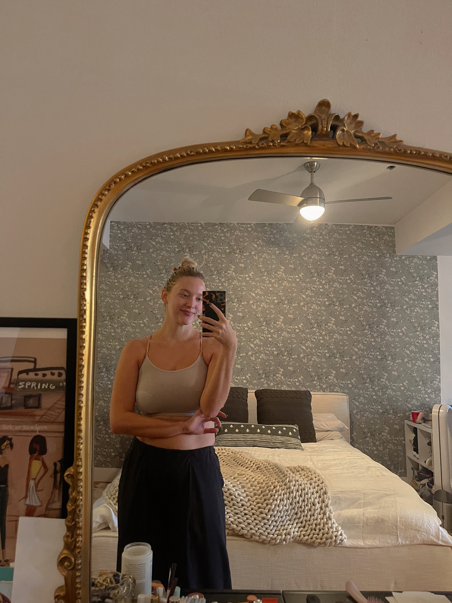 New bedroom set up in our nyc studio apartment. Obsessed with it so far 

#LTKhome