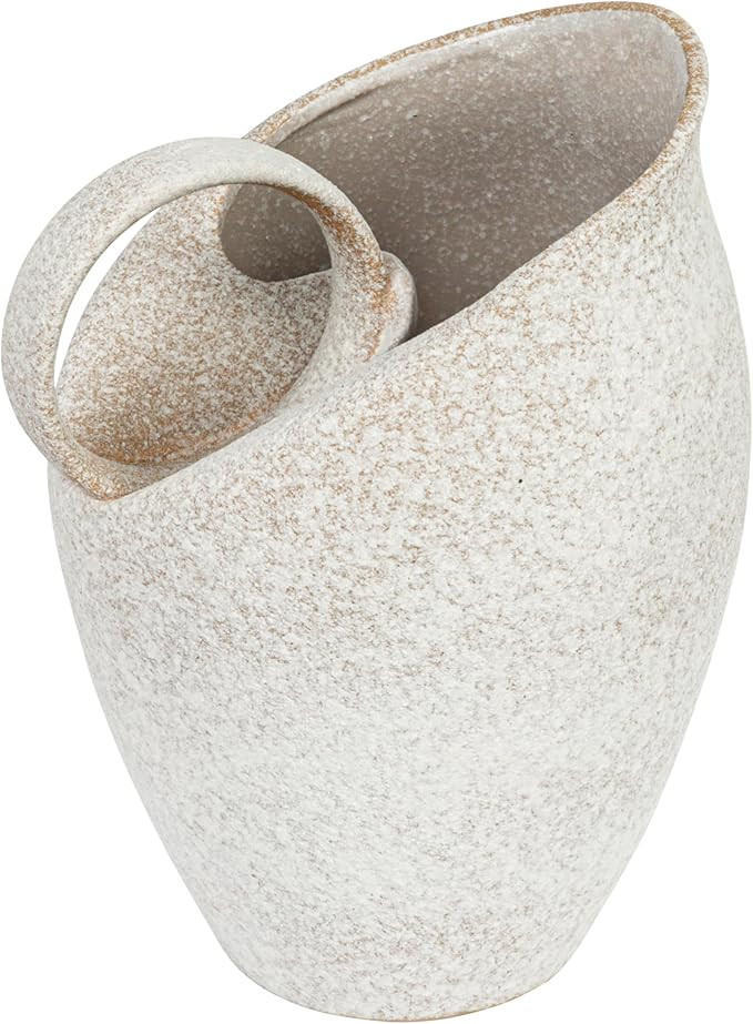 Bloomingville 9 Inches 82-Ounce Textured Stoneware Pitcher in Reactive Glaze, White | Amazon (US)
