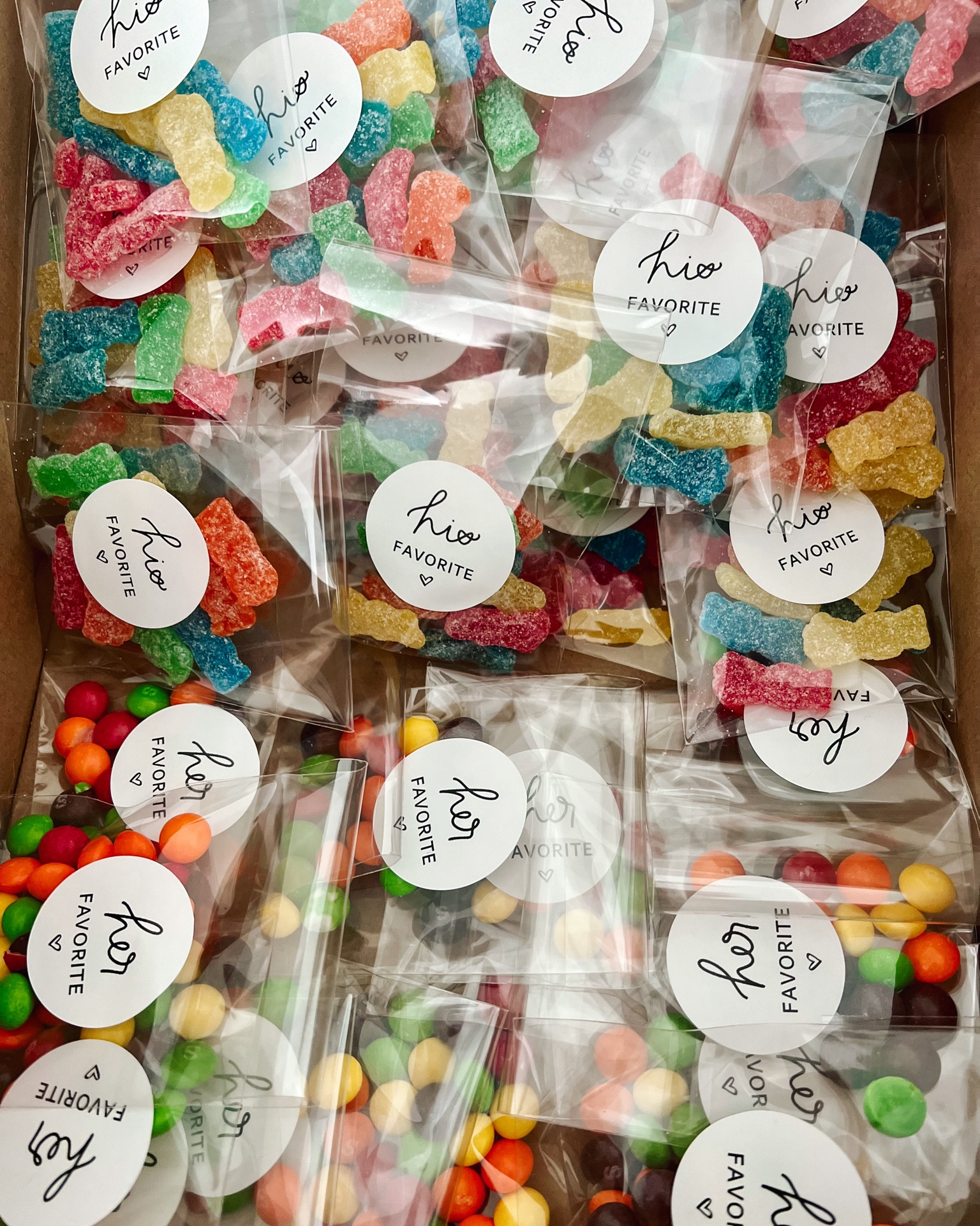 Everyone got a kick out of these personalized his and hers candy bags. we added them to the welcome bags as well as the dessert table.

#LTKParties #LTKWedding