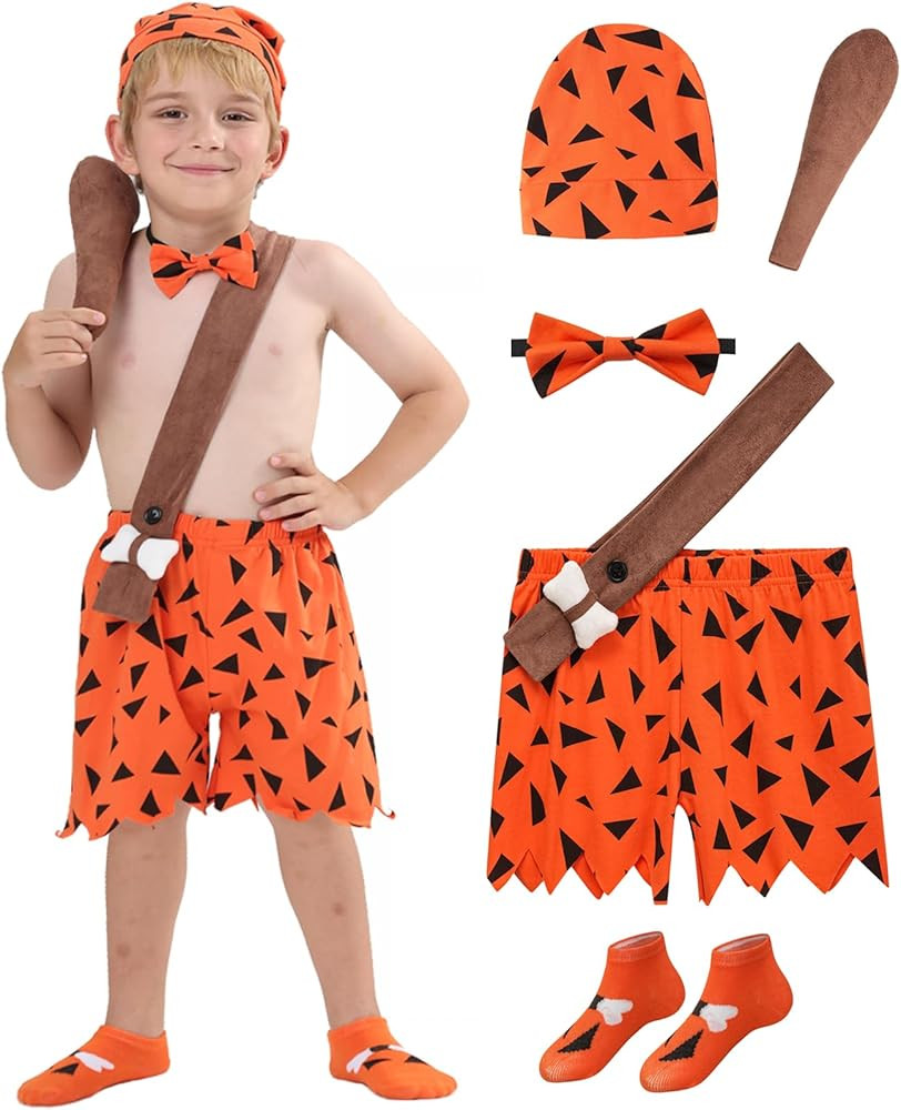 qnprt Toddler My First Halloween Costume 2025 Family Kids Boy Caveman Costumes for Baby | Amazon (US)