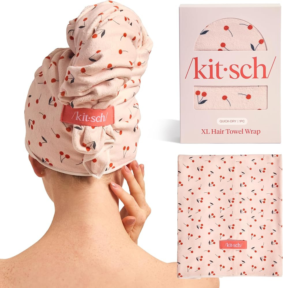 Kitsch Plush Microfiber Hair Towel Wrap for Women – Ultra Absorbent Microfiber Bath Towels for ... | Amazon (US)