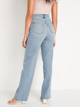 Extra High-Waisted Ripped Wide-Leg Jeans for Women | Old Navy (US)