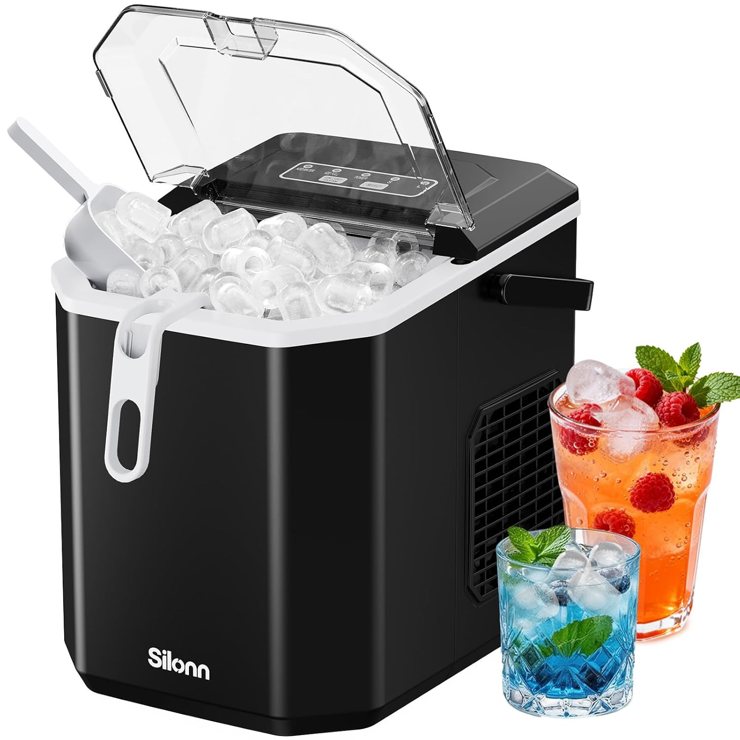 Silonn Ice Maker Countertop, Portable Ice Machine with Carry Handle, Self-Cleaning Ice Makers wit... | Amazon (US)
