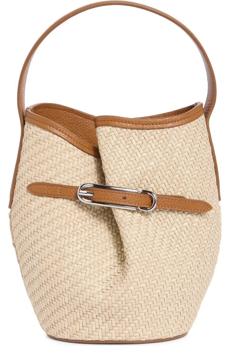 Mini Belted Raffia Bucket Bag (Women) | Nordstrom | Nordstrom