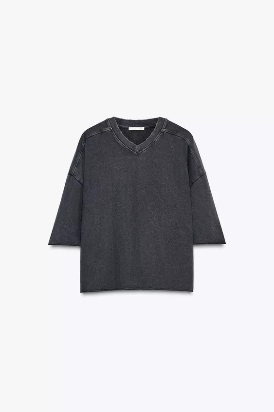 WASHED-EFFECT PLUSH SWEATSHIRT | Zara UK