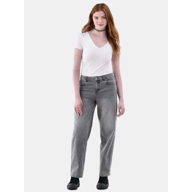 No Boundaries Slouchy Straight Jeans, 30” Inseam, Women's | Walmart (US)
