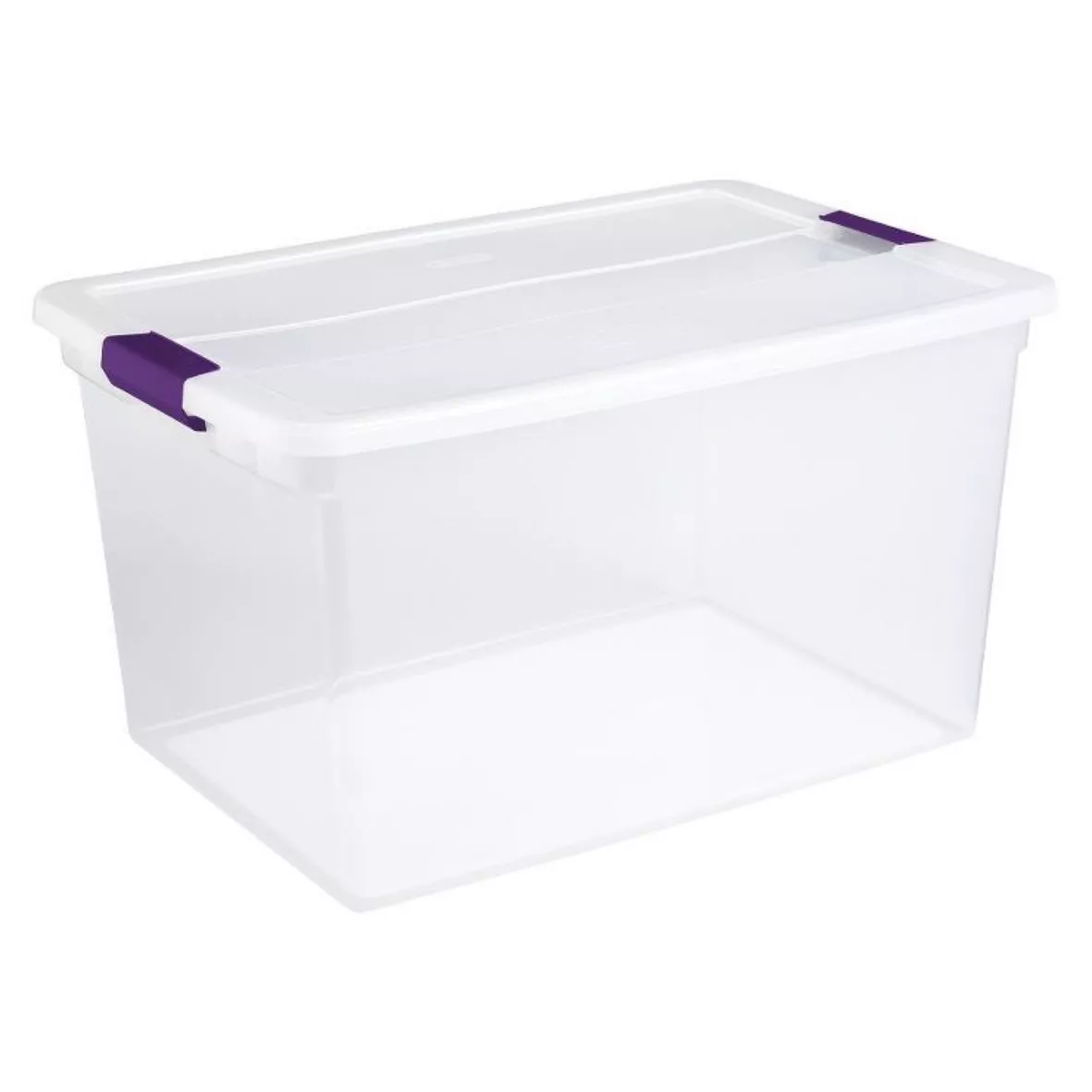 Sterilite 66 Qt Clearview Latch Storage Box, Stackable Bin With