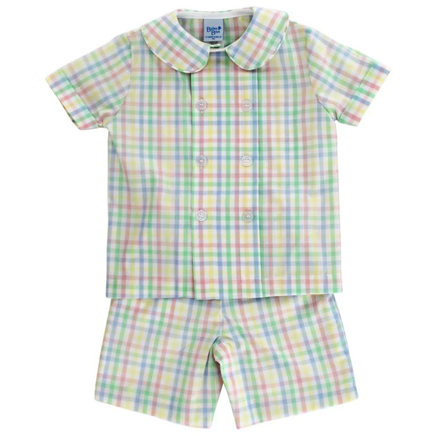 Carousel Plaid- Dressy Short Set | The Bailey Boys