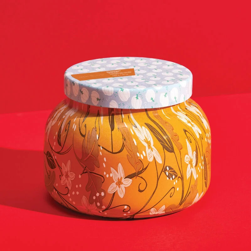 Pumpkin Dulce Holiday Pattern Play Signature Jar, 19 oz | Capri-Blue