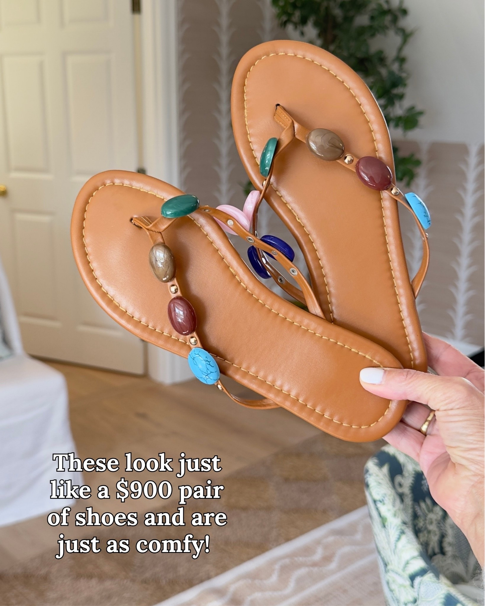One of my top favorite pairs of sandals this summer. So pretty and they look just like the designer version ✨ True to size.

#LTKSeasonal #LTKOver40 #LTKTravel