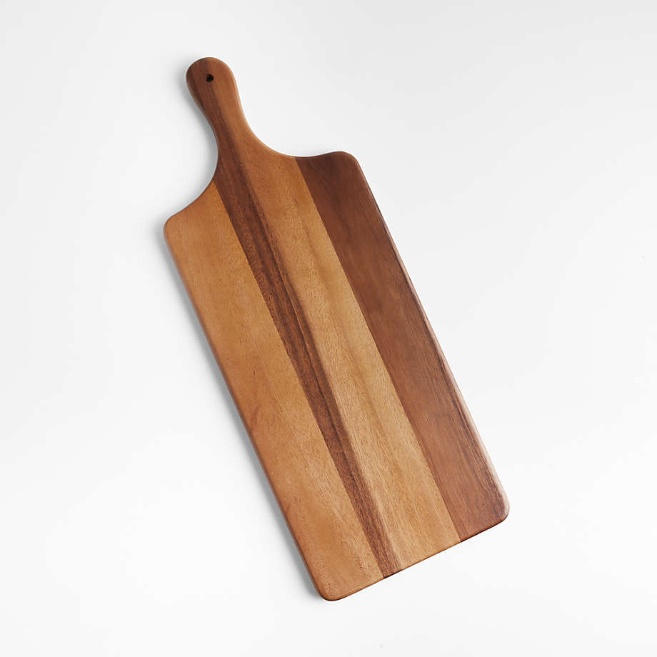 Tondo Acacia Paddle Serving Board + Reviews | Crate & Barrel | Crate & Barrel