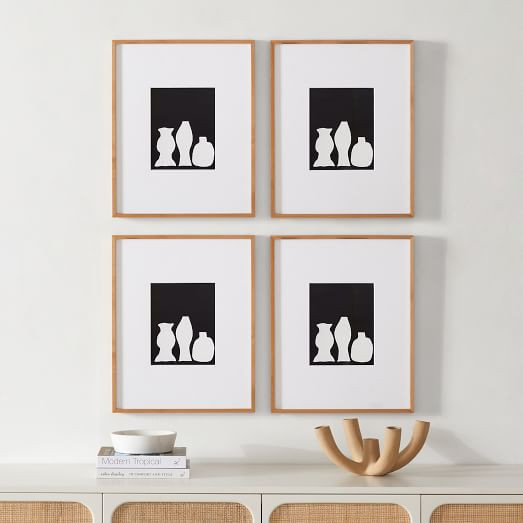 Multi-Mat Wood Gallery Frames - Wheat | West Elm (US)
