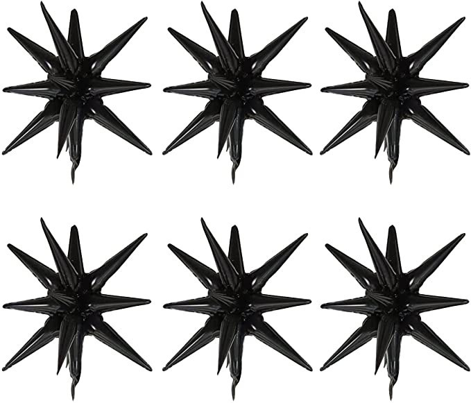 Kawailay 6 Pcs 22 Inch Explosion Star Foil Balloons 12 Point Starburst Cone Mylar Balloons Large ... | Amazon (US)