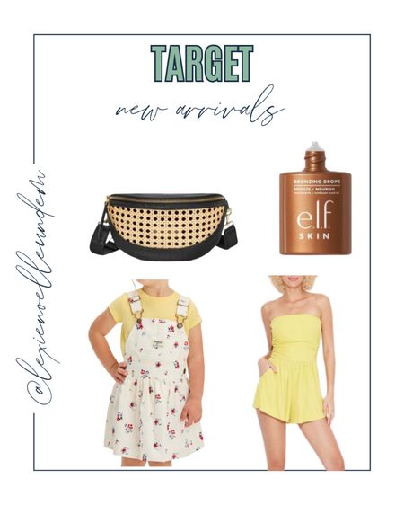 Target new arrivals! The romper is a knit material which is perfect for the summer heat. The little girl overall dress could also double for the Fourth of July! 

Summer outfit 
Bag 
Bronzing drops 
Toddler girl fashion 
Toddler girl 
Toddler fashion 

#LTKKids #LTKSeasonal #LTKFamily