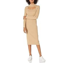 The Drop Women's Chantal Fitted Cutout Rib Midi Sweater Dress | Amazon (US)