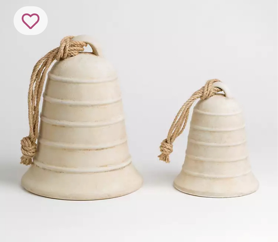Christmas bell decor #bells #plaster #goldbell #christmasdecor #mantledecor 

#LTKHoliday #LTKHolidaySale #LTKSeasonal