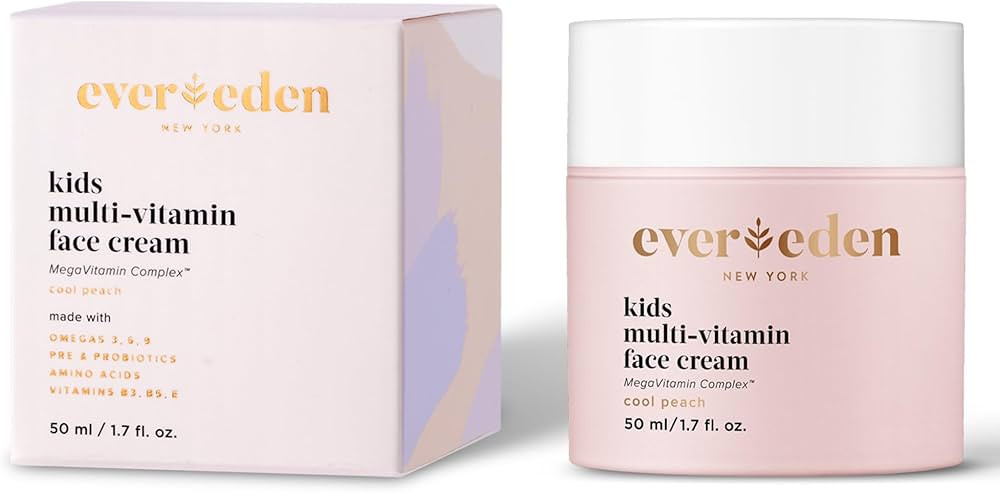 Evereden Kids Face Cream: Cool Peach, 1.7 oz. | Plant Based and Natural Face Lotion | Clean and N... | Amazon (US)
