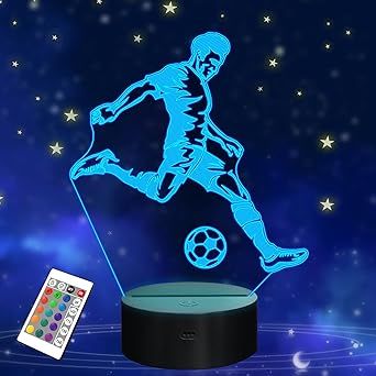 FULLOSUN Soccer Night Light, 3D Optical Illusion Lamp for Soccer Fan, Idea Birthday Xmas Gifts fo... | Amazon (US)