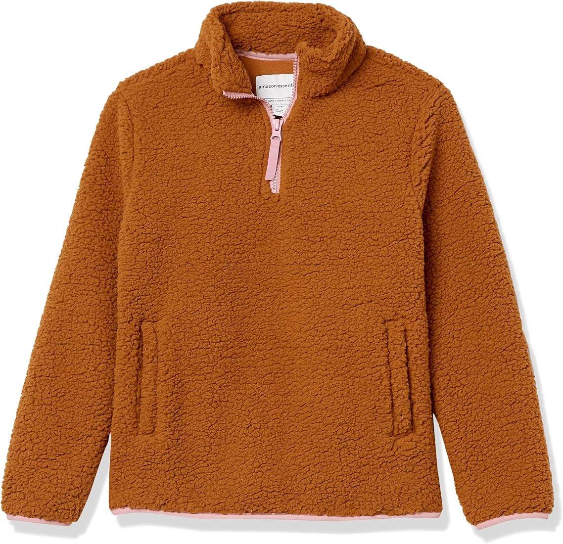 Amazon Essentials Girls and Toddlers' Sherpa Fleece Quarter-Zip Jacket | Amazon (US)