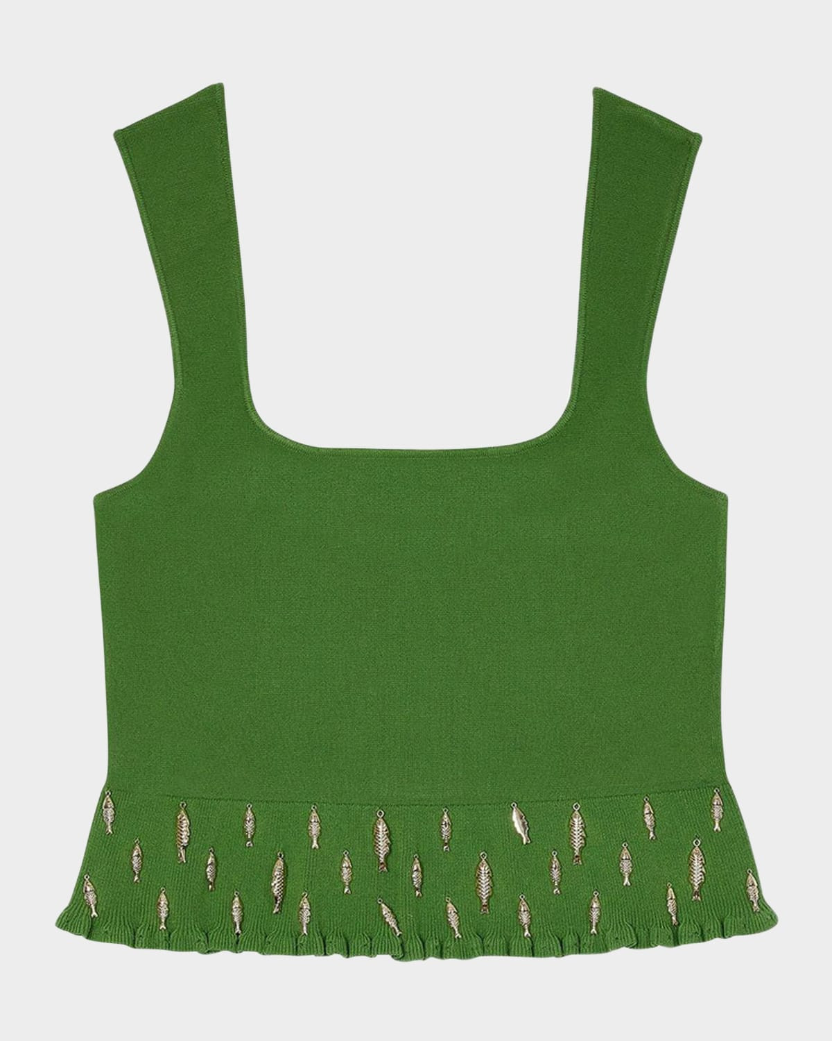 Sautie Fish Charm Sleeveless Sweater | Neiman Marcus