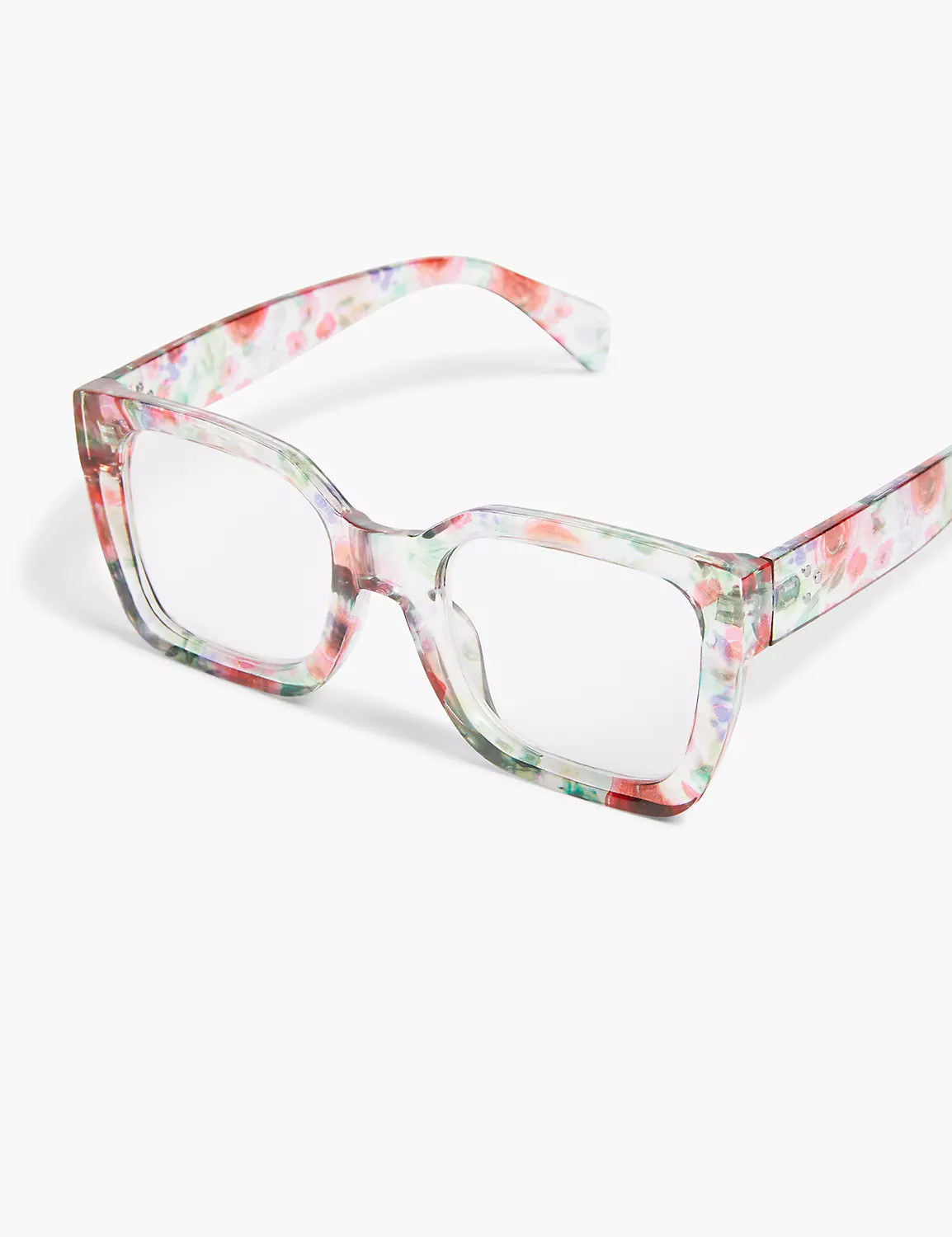 Pastel Rose Square Reading Glasses | LaneBryant | Lane Bryant (US)