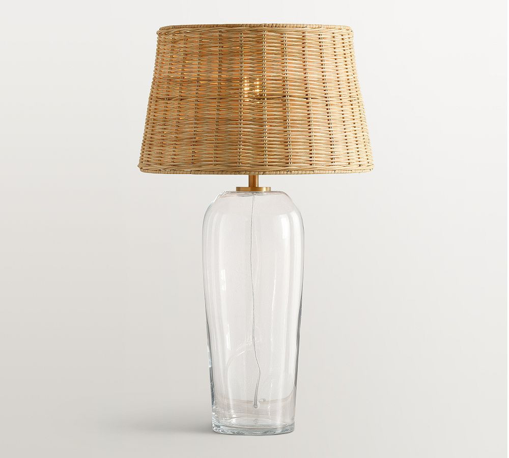 Carter Glass 29"" Table Lamp, Natural Shade, Large | Pottery Barn (US)
