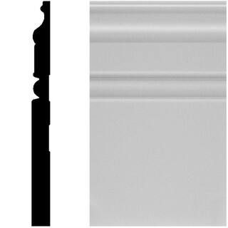 5/8 in. x 7-1/4 in. x 96 in. MDF Primed Baseboard Moulding | The Home Depot