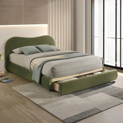 Platform Bed With Upholstered Headboard And Storage For Bedroom | Wayfair North America