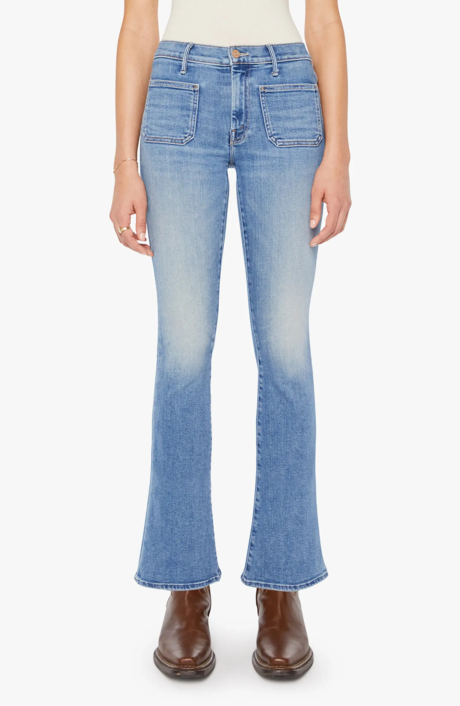 The Weekend Patch Pocket Flare Leg Jeans | Nordstrom