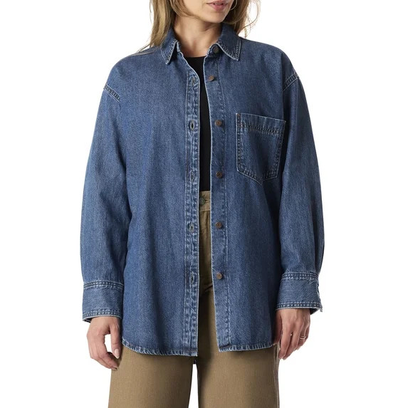 Levi Strauss Signature Women's Vintage Relaxed Denim Shirt | Walmart (US)
