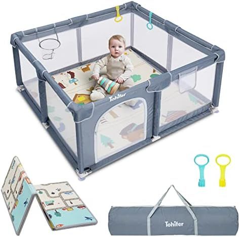 Amazon.com : Baby Playpen with Mat, Large Baby Playard for Toddler, BPA-Free, Non-Toxic, Safe No ... | Amazon (US)