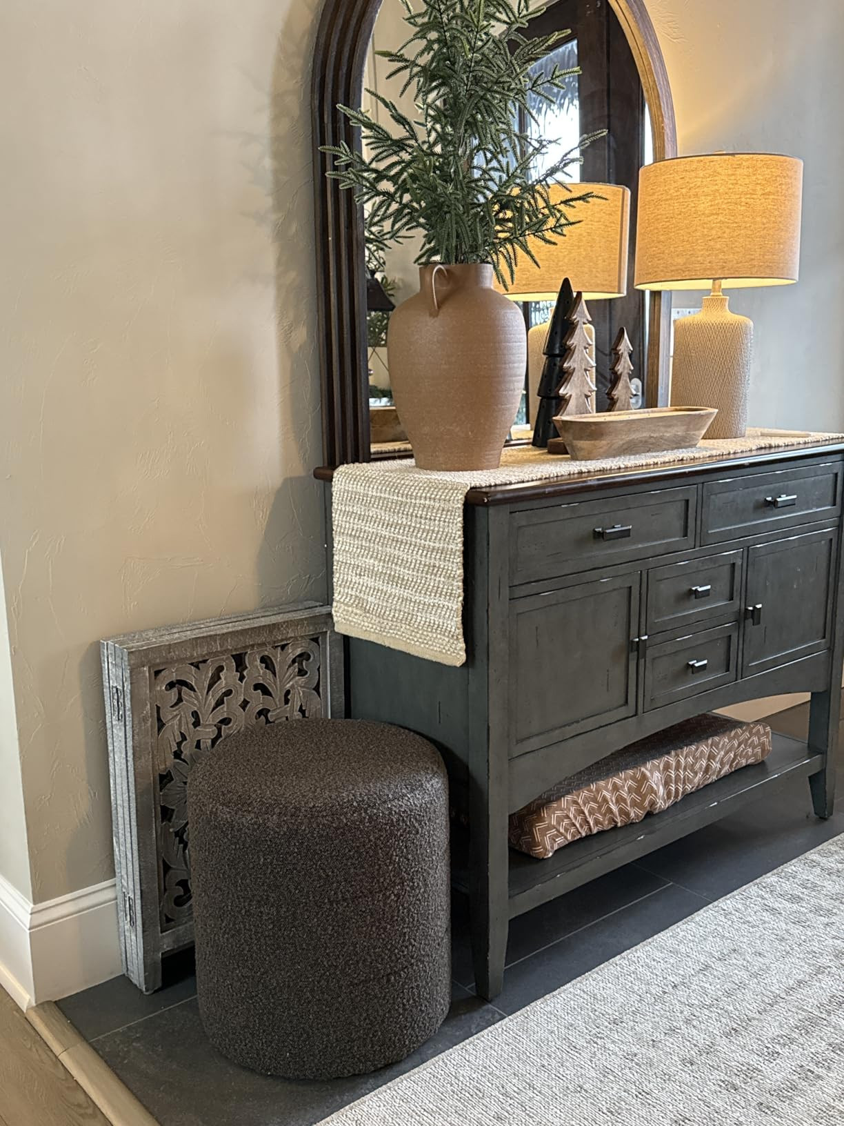 HomePop Upholstered Round Ottoman (No Lid, Seat Only) | HomePop Home Décor | Round Pouf Foot Res... | Amazon (US)