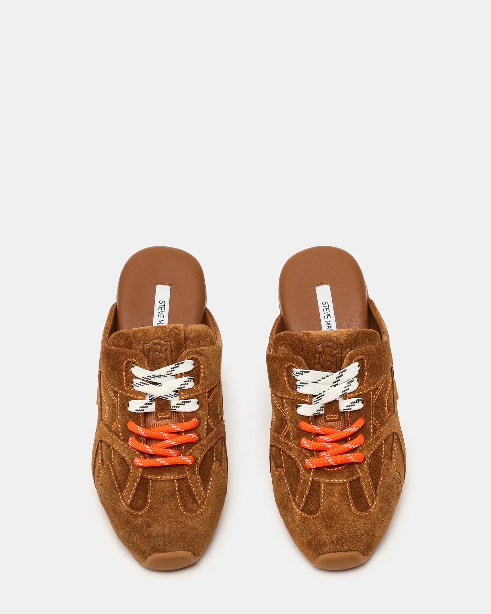 AZIEL MULE Chestnut Suede Low-Top Lace-Up Slip-On Women's Sneaker | Steve Madden (US)