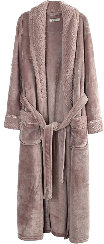Richie House Women's Plush Soft Warm Fleece Bathrobe Robe RH1591 | Amazon (US)
