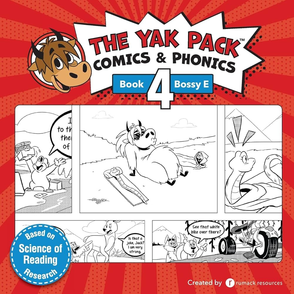 The Yak Pack: Comics & Phonics: Book 4: Learn to read Bossy E words (The Yak Pack Comics Complete... | Amazon (US)