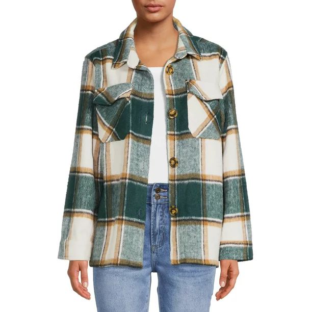 Jason Maxwell Women's Oversized Fleece Shacket | Walmart (US)