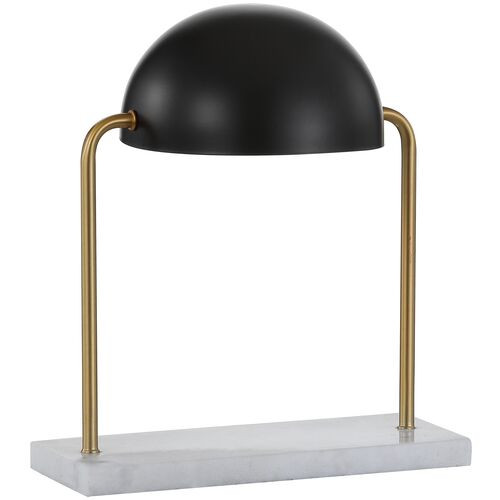 Harriett Dome Marble Table/Desk Lamp, Black/Gold | One Kings Lane