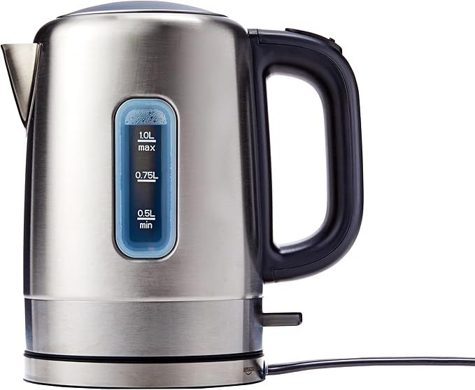 Amazon Basics Stainless Steel Portable Fast Electric Hot Water Kettle with Auto Shut Off for Tea ... | Amazon (US)