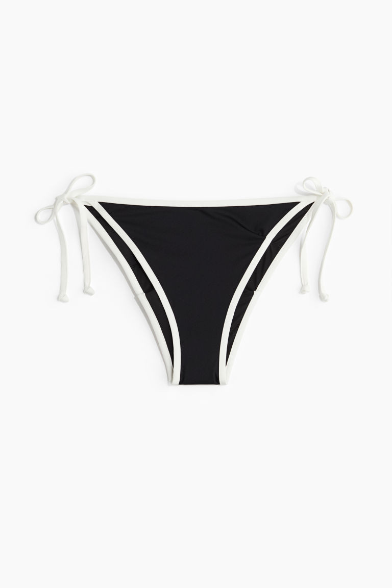H & M - Tie tanga bikini bottoms - Black | H&M (UK, MY, IN, SG, PH, TW, HK)