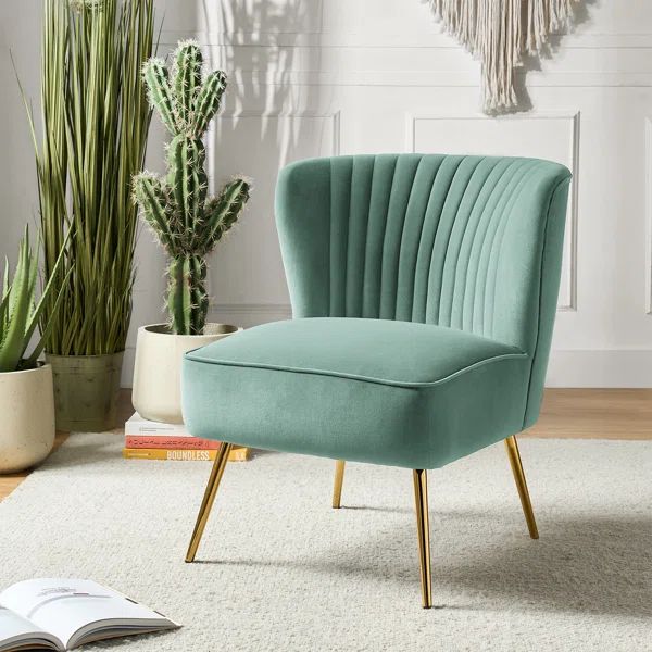 Euclid Upholstered Accent Chair with Metal Legs | Wayfair North America