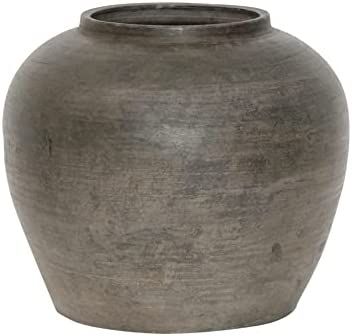 Lily’s Living AM83240000 Vintage Black Pottery Jar, Gray (Size & Color Vary) Vase (Garden) | Amazon (US)